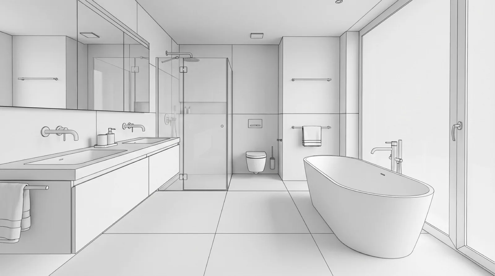 Bathroom sketch
